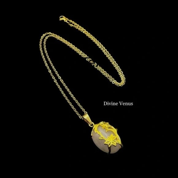 Divine Rose Quartz Necklace | The Love Stone | Heart Chakra Healing | Handmade - Picture 3 of 7